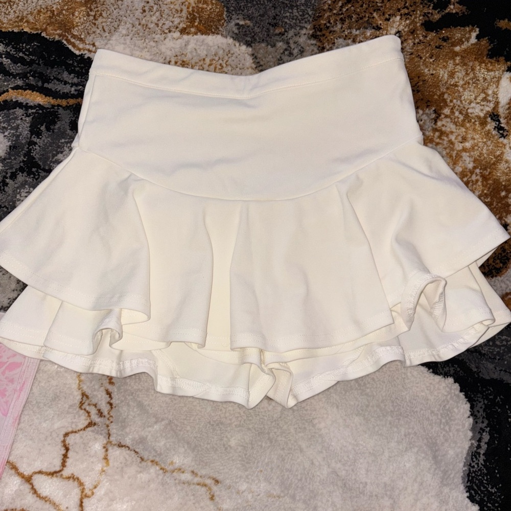 SHEIN Cream Layered Skort